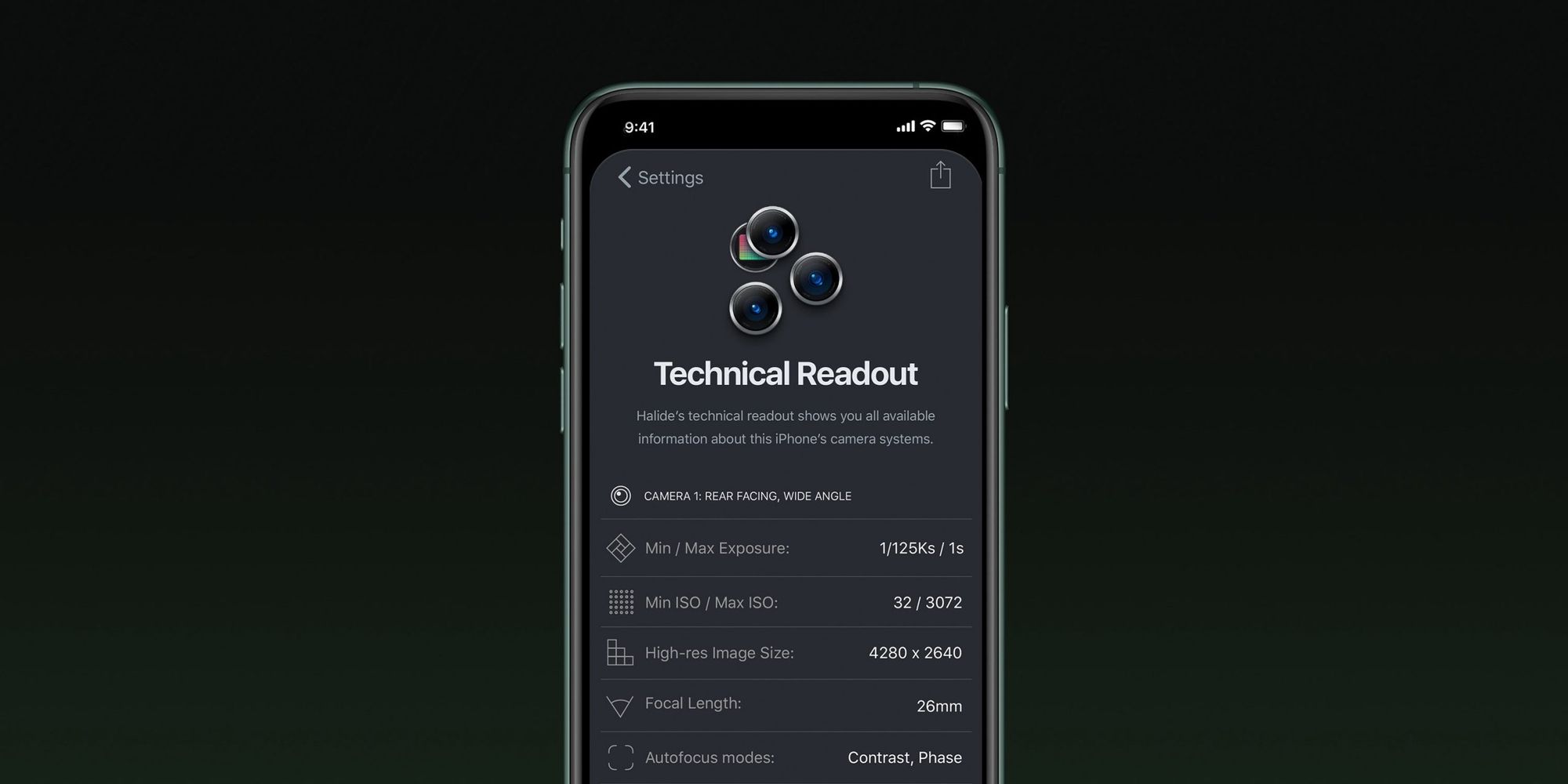 does iphone 11 pro has 0.5 camera